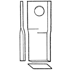 Nożyk kosiarki rotacyjnej lewy 101x48x4 mm otwór Ø 23 mm okrągły pasuje do Mörtl 25 szt.