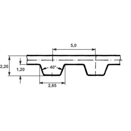 Pas zębaty ZRM T5 10 mm, 82 zębów