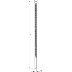 Opaska kablowa 3.6x300 mm zielona, Poliamid, max. Ø 76 mm Kramp