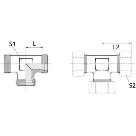 Złącze trójnikowe M22x1.5 14S