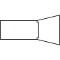 Podkładka metalowo-gumowa, 11,69 x 19,05 x 2,03 mm