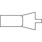 Podkładka metalowo-gumowa, 11,69 x 19,05 x 2,03 mm