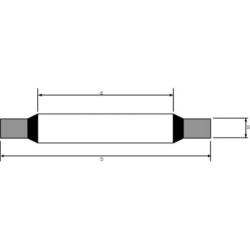 Podkładka metalowo-gumowa, 11,69 x 19,05 x 2,03 mm