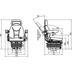 Siedzenie mechaniczne uniwersalne pasuje do C-385 i pochodne