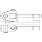 Końcówka przegubowa łącznika górnego, M30x3.0 prawa 32.0 mm