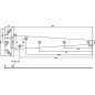 "Zawias wzmocniony T 16"" / 400 mm czarny"