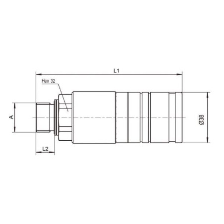 Szybkozłącze wtyczka UX M18x1.5 gwint zew.