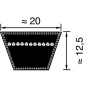 Pas klinowy Optibelt, 20x2120