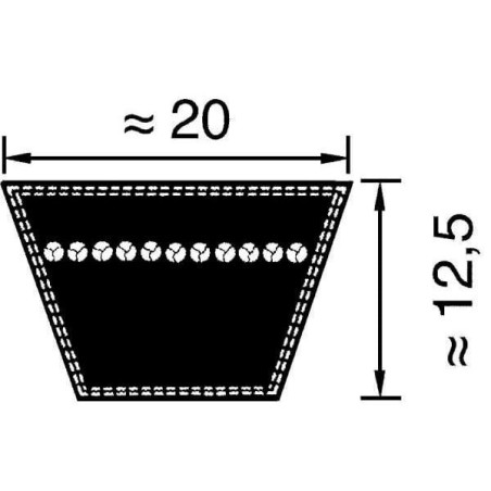 Pas klinowy Optibelt, 20x3750