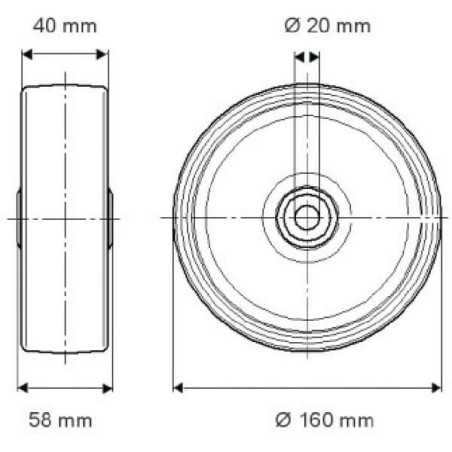 Koło 160 mm