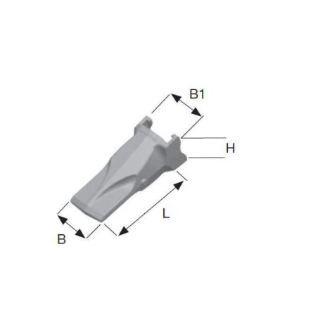 Ząb typu V, 63x165 mm