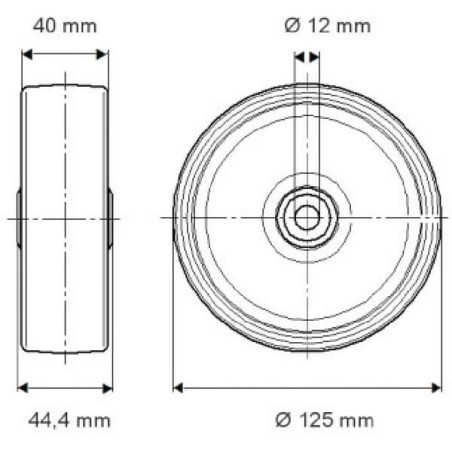 Koło 125 mm