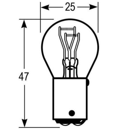 Żarówka PR21W 12V 21W/5W Vapormatic