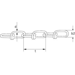 Łańcuch węzłowy Victor DIN 5686 ocynk rolka, 74 m, 1,6 mm