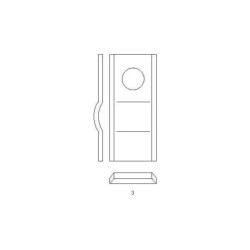 Nożyk kosiarki rotacyjnej lewy/prawy 108x47x3 mm otwór Ø 21 mm okrągły pasuje do PZ/Marangon 25 szt.