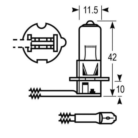 Żarówka halogenowa H3 12V 55W Vapormatic