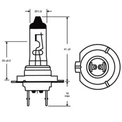 Żarówka Halogen H7 12V 55W PX26d Vapormatic