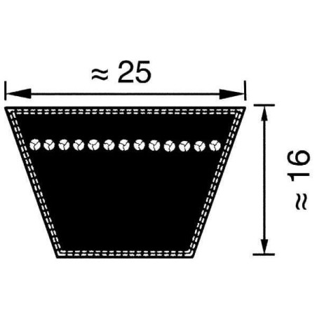 Pas klinowy Optibelt, 25x1900