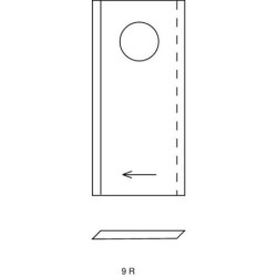 Nożyk kosiarki rotacyjnej prawy 96x48x4 mm otwór Ø 19 mm okrągły pasuje do Deutz Fahr 25 szt.