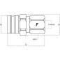 "Szybkozłącze płaskie układu hamulcowego VF wtyczka 3/8"" gwint zewnętrzny 1/2"" BSP"