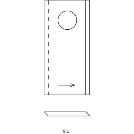 Nożyk kosiarki rotacyjnej lewy 96x48x4 mm otwór Ø 19 mm okrągły pasuje do Deutz Fahr 25 szt.