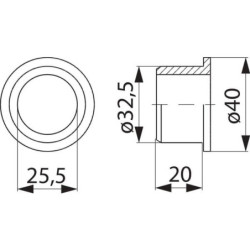 Tulejka podbieracza 25,5 x 32,5 x 20