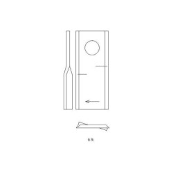 Nożyk kosiarki rotacyjnej prawy 96x40x3 mm otwór Ø 19 mm okrągły pasuje do Deutz Fahr 25 szt.