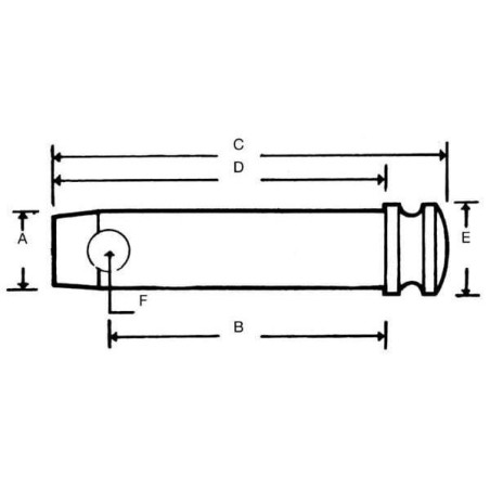 Sworzeń łącznika górnego 25x68 mm Cat.2 1 szt. Vapormatic