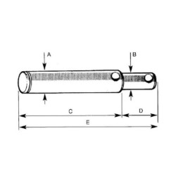 Sworzeń łącznika górnego 19.00 mm/25.4x156 mm kat. 1/2 Vapormatic