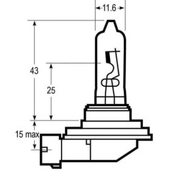 Żarówka Halogen H9 12V 65W Vapormatic