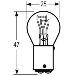 Żarówka PR21W 12V 21W/5W Vapormatic