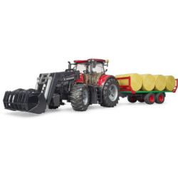 Bruder Ciągnik Case IH Optum 300 CVX z ładowaczem czołowym i przyczepą U03198