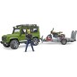 Bruder Land Rover Defender z przyczepą z motocyklem Ducati i figurką  U02589