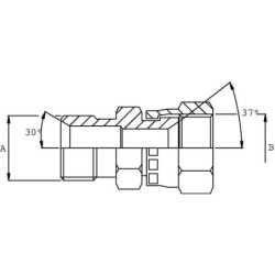 Adapter 1/2 BSP x 9/16 UNF