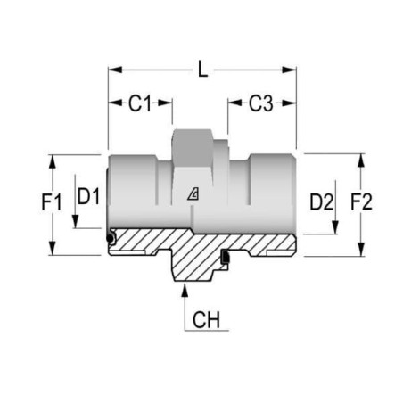 Złącze 11/16 ORFS x 3/8 BSP