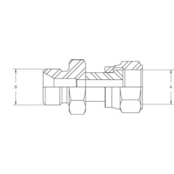 Adapter 3/4 BSP x 1-3/16 ORFS