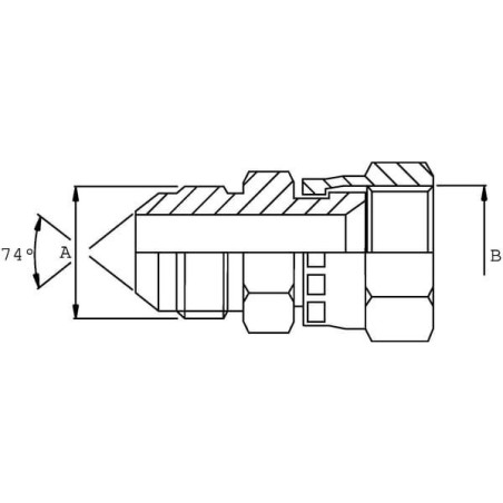 Adapter 1/2 x 1/2 JIC/JIC