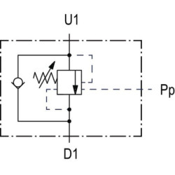 "Zawór zwrotno-hamujący N1116 1/2"" G5P4"