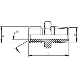 Złączka dwuwkrętna 1/2 x 3/8NPT