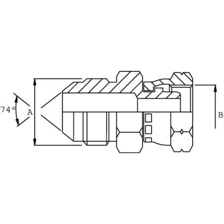 Adapter 3/4 x M16 JIC/M