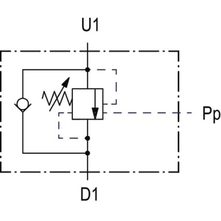 "Zawór zwrotno-hamujący N1116 3/8"" G5P4"