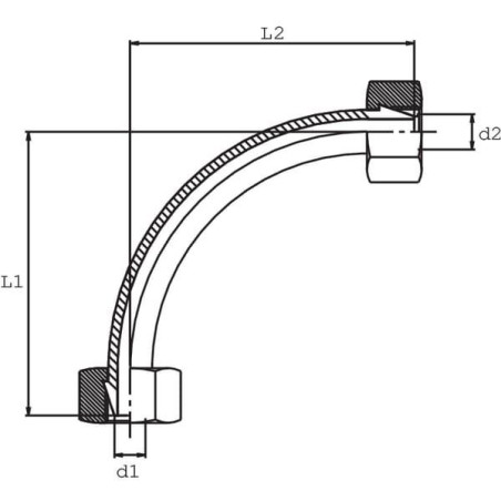 Złączka gwintowana 12L 90°