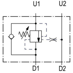 "Zawór zwrotno-hamujący N1116 1/2"" G5P4"