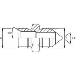 Złączka gwintowana redukcyjna 3/4 BSP x 1-1/16 UNF