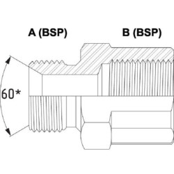 "Złącze redukcyjne gwint zew./wew. 1/8""x1/4"" BSP"