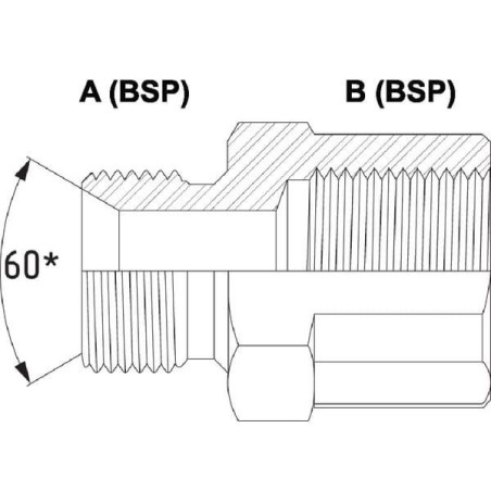 "Złącze redukcyjne gwint zew./wew. 1/8""x1/4"" BSP"