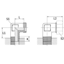 "Przyłącze kolankowe 1/4"" BSPT - M16x1.5 10L"