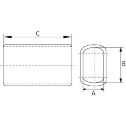 Zacisk do liny aluminium, 8 mm