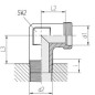 Kątowa złączka gwintowana 8L M12