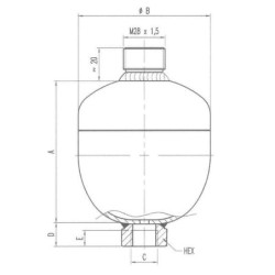 Akumulator membranowy typ WA 210 bar 0.05 l 30 bar